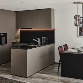 Individueller Innenausbau: Einbauküche mit Esstisch