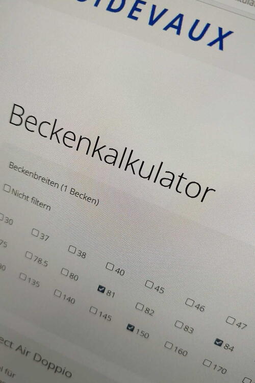 Screenshot Beckenkalkulator Froidevaux