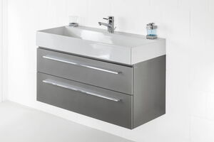 Table de toilette céramique Squared, programme Doppio, face RAL 9007