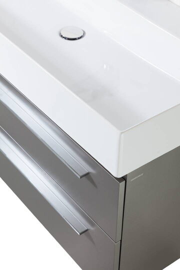 Table de toilette céramique Squared, programme Doppio, face RAL 9007