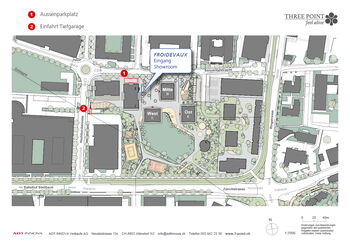 Anfahrtskizze Showroom Dübendorf