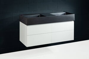 Table de toilette céramique Lavatrucco, programme Doppio, face Manhattan